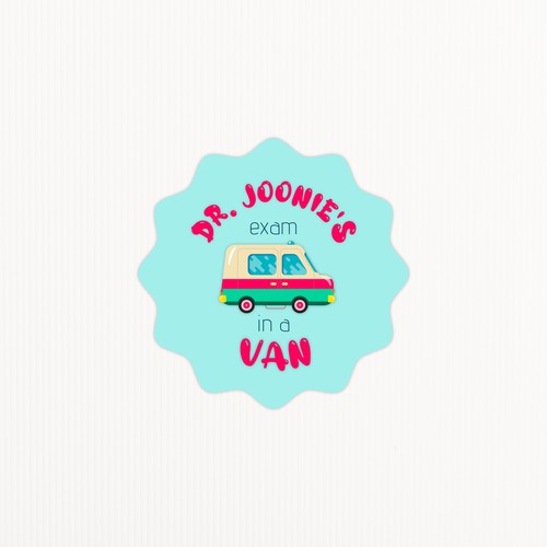 Child-friendly, fun, colorful logo for mobile health clinic