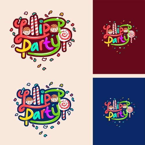 logo concept for lollipop party