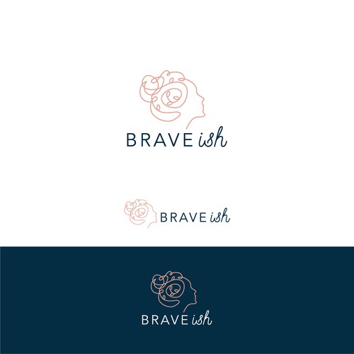 Logo for a mental health blog and podcast "BRAVEish"