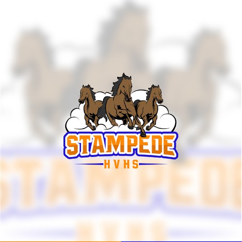 Cool Logo Design for School Spirit Club, The Stampede. 