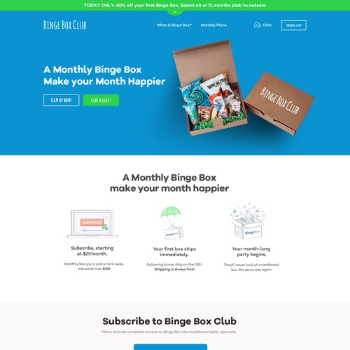 Subscription Box Website Design