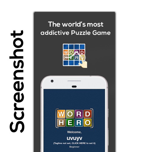 SCREENSHOT FOR GAME ON PLAYSTORE [WORDHERO]