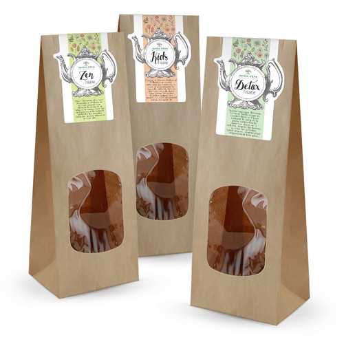 Label design for tea packaging