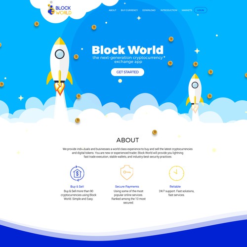 Cryptocurrency Website Design