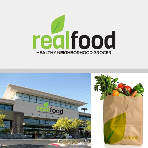 Clean, modern logo for healthy grocer