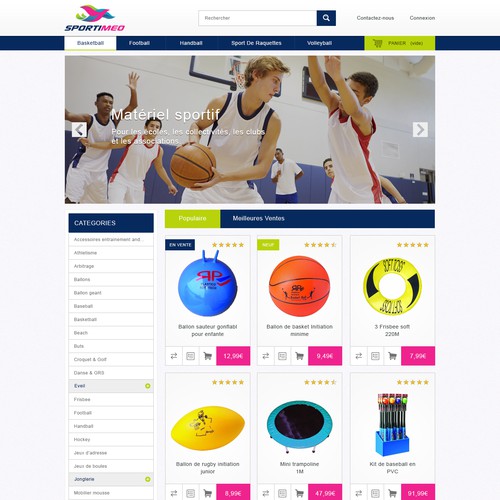 Design for a sport goods E-commerce