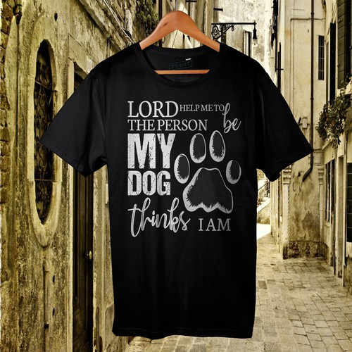 Christian & Dog Message T-shirt design