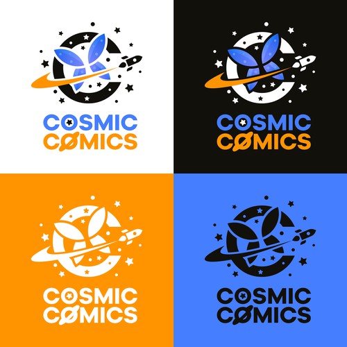 Logo for comic books business