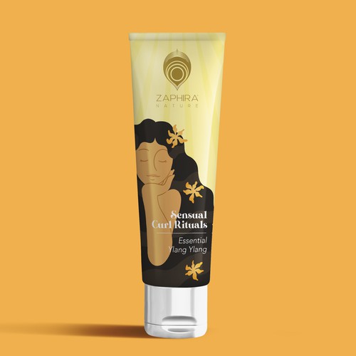 Curly hair cream design