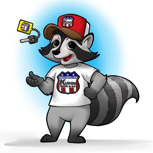 Raccoon Mascot Character 