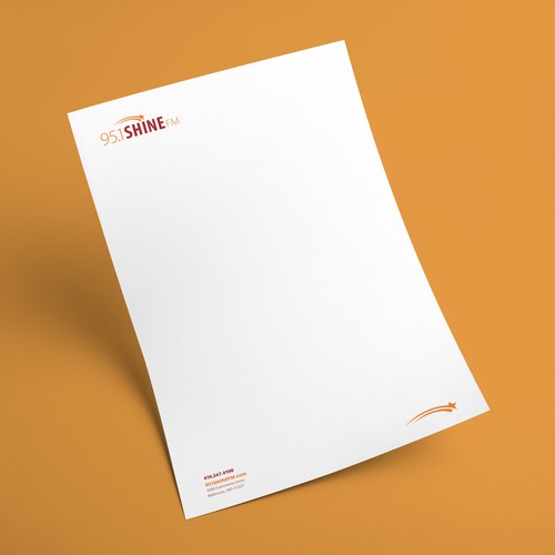 Letterhead for 95.1SHINE FM