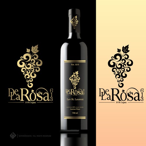 Logo en 2 fondos - DeLaRosa 613 Vineyards