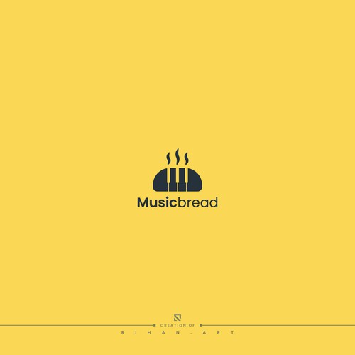 Music Bread Bakery Bread logo design