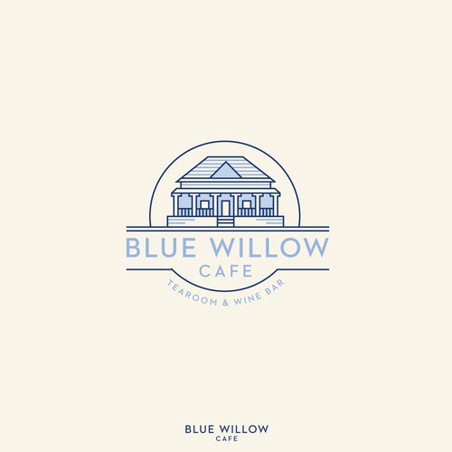 Blue Willow Cafe Logo Design