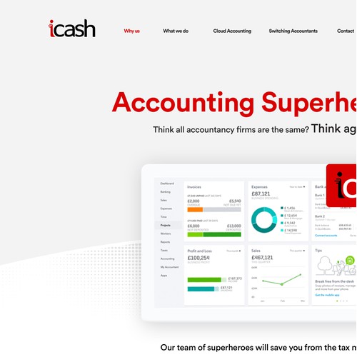 Finance and Account website redesign
