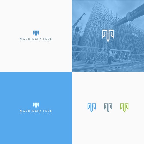 Modern and Masculin logo concept for MACHINARY TECH