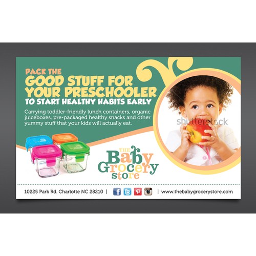 1/2 page print ad for The Baby Grocery Store