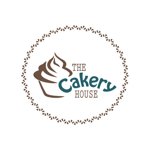 I want a Logo for a small cakery company called "THE CAKERY HOUSE"