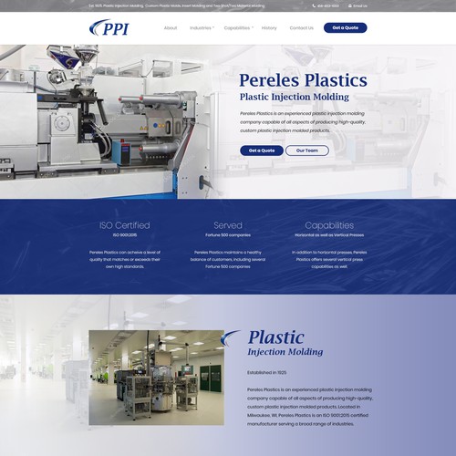 Website Design for Plastic Injection Molding Company in Milwaukee