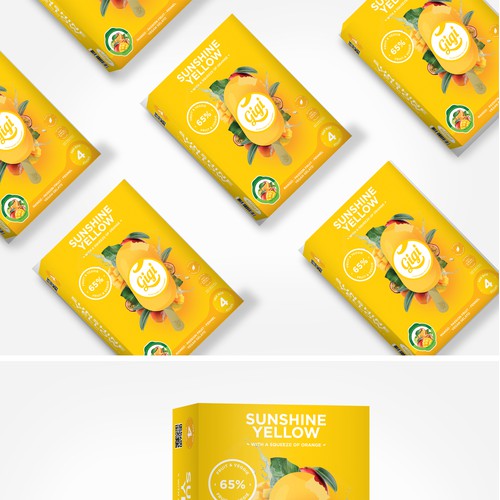 Box packaging design for ice cream bar