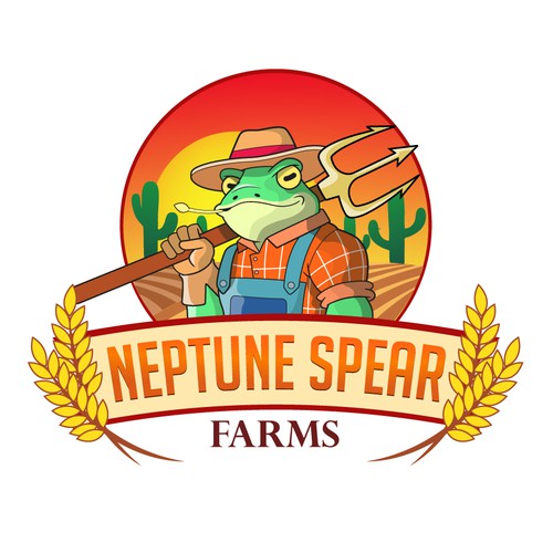 Cartoon farm logo concept 