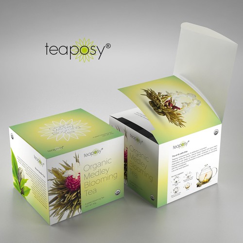 Packaging design for Teaposy Blooming Tea