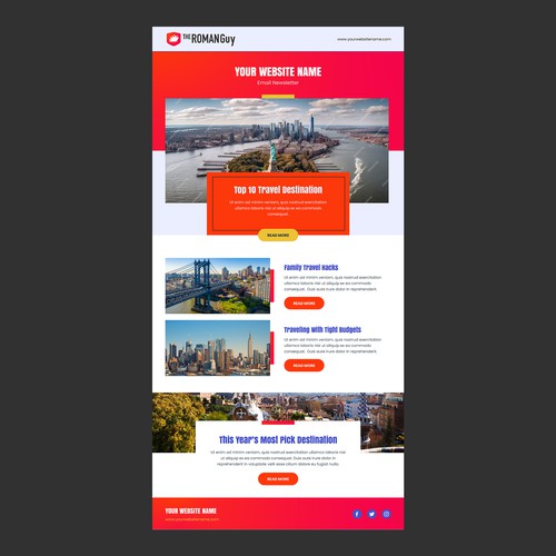 Travel Email Design