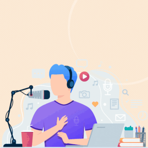 Animated banner for online radio company