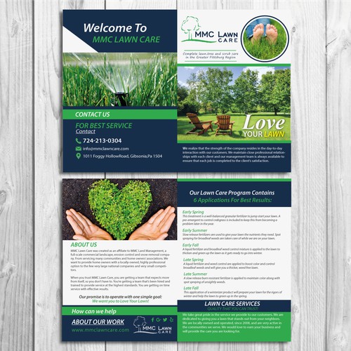 Bifold Flyer concept for lawn care company