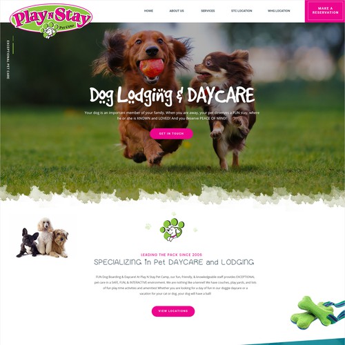 Dog Hotel Website Concept