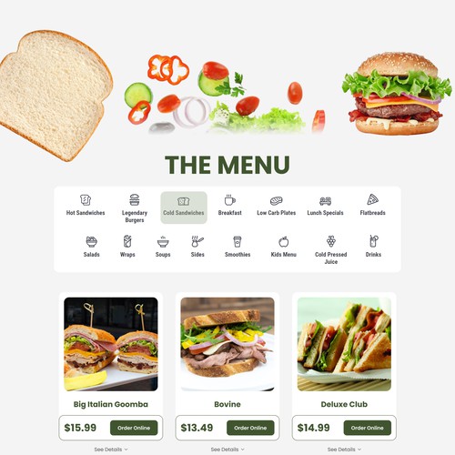 REstaurant Landing page