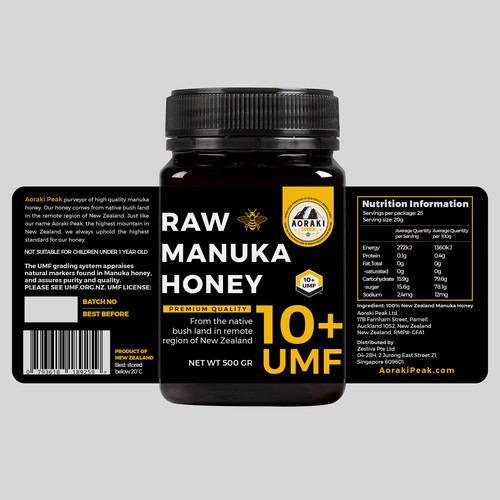 Manuka Honey Label