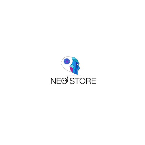 futuristic logo for website with technology products