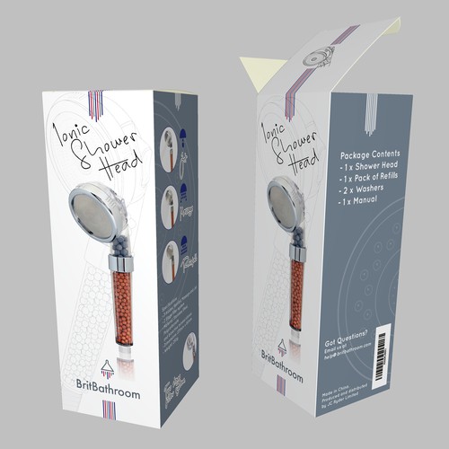 Shower Company needs new Shower Head Packaging