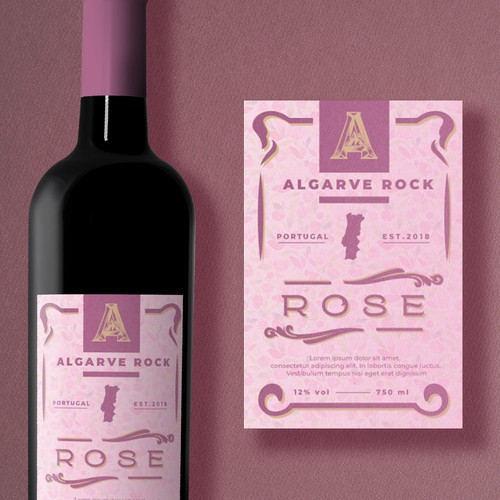 A feminine wine label 