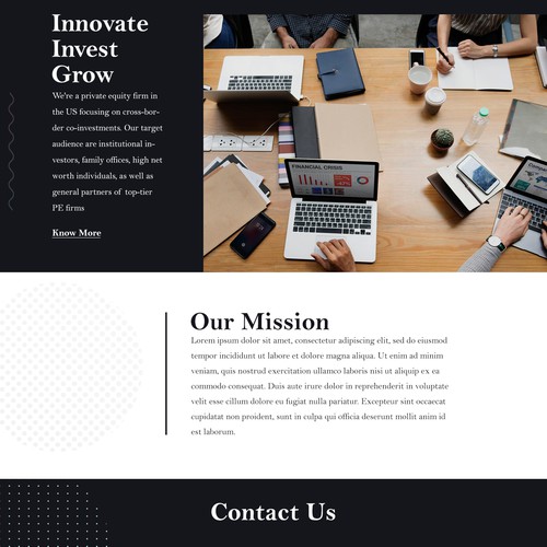 landing page