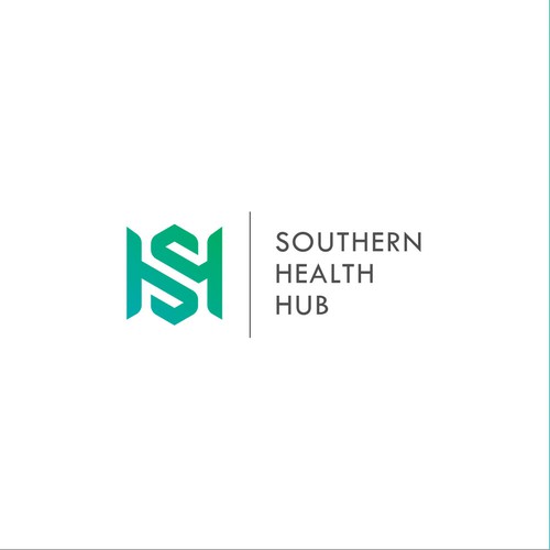 Interconnected community health 'SH' monogram logo