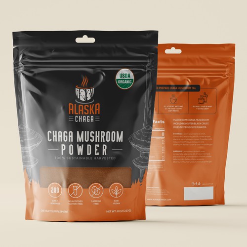 Mushroom Powder Pouch Bag Design