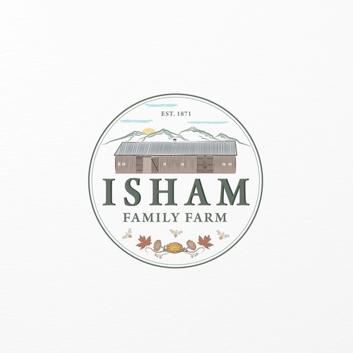 Logo for Isham family farm