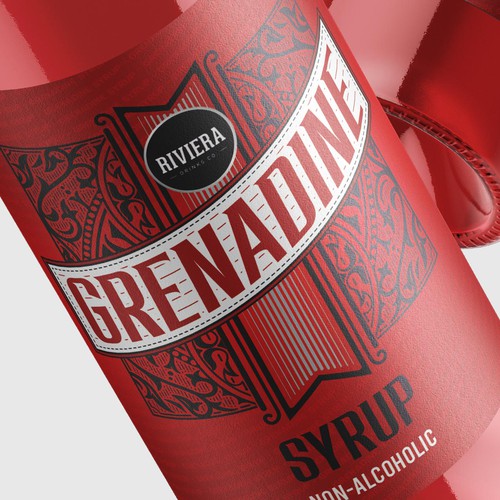 Grenadine Syrup Label Design