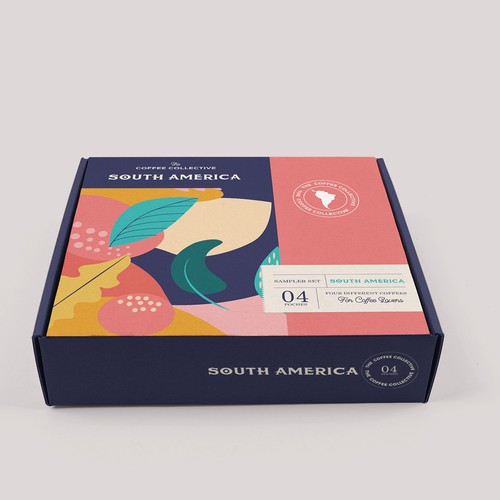  packaging for a  "giftable"  coffee sampler . First one from South America