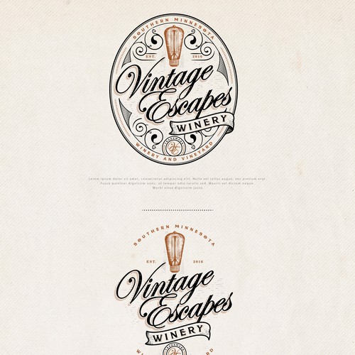 Logo Design for Vintage Escapes Winery