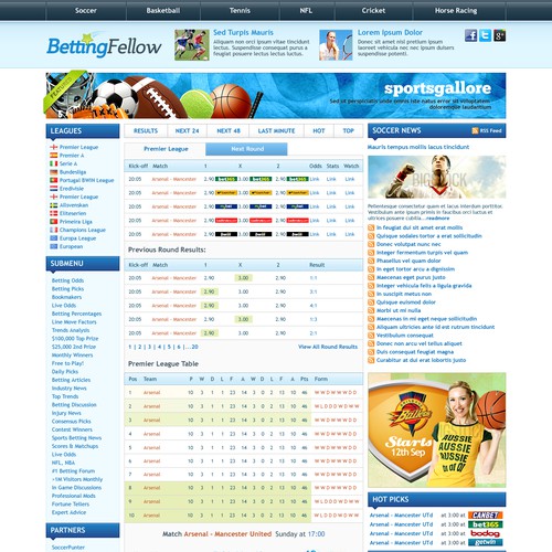 New website design wanted for Sports betting guide