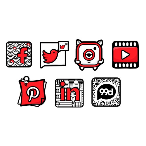Social icons concept