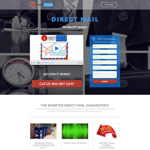 NextGen Direct Mail landing page