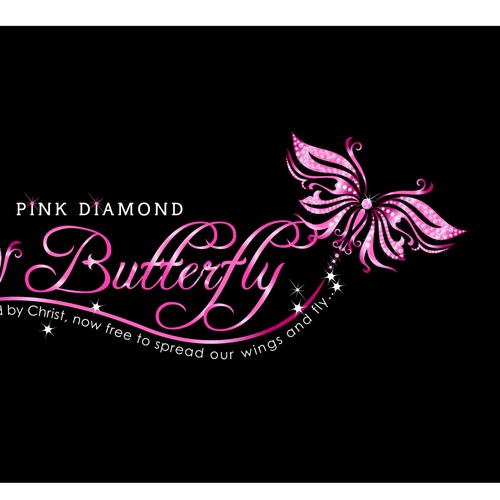 Create the next logo for Pink Diamond Butterfly