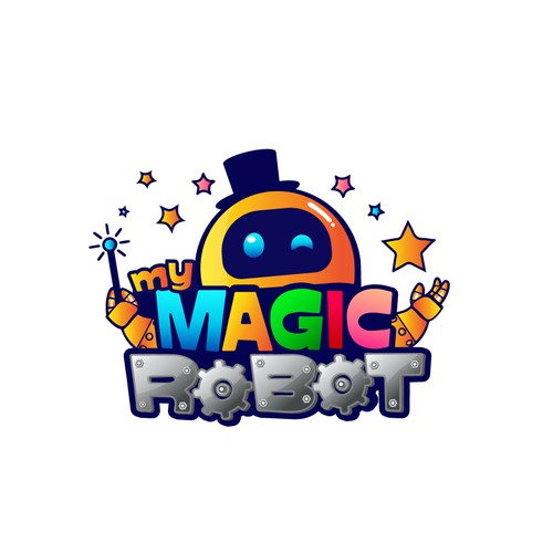 Magic Robot Character Logo