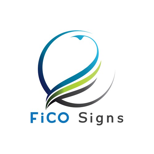 abstract logo concept FiCO Sign