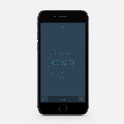 Create modern, flat UI design for timer app