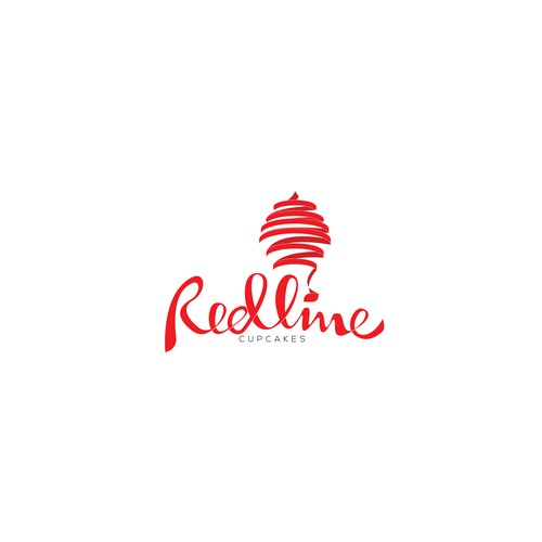 Line Logo for Redline Cupcakes.
